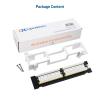 imageCable Matters UL Listed Mini 12Port Vertical Patch Panel with 89D Bracket Compact 10 Inch Patch Panel with 10 Gigabit Ethernet