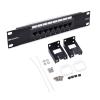 imageUL Listed Cable Matters Mini 8Port Patch Panel with Mounting 89D Bracket Compact 10 Inch Wall Mount Patch Panel with 10G Ethernet Support
