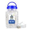 imageCable Matters 100Pack CAT6 RJ45 Modular Plugs 50 Gold Plated RJ45 Connector Cat 6 Ends Cat 6 Ethernet Connector Ethernet Plugs for Solid or Stranded UTP Cable200Pack