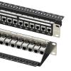 imageCable Matters 1U 19Inch 24Port 10Gbps Cat6A Ethernet Patch Panel with Inline Keystone and Cable Management Bar Rackmount or Wall Mount RJ45 Patch Panel