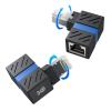 imageCable Matters 2Pack 10Gbps 360 Rotatable Cat 6A Right Angle Ethernet Adapter Cat6A RJ45 Ethernet Adapter Male to Female