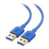 imageCable Matters 2Pack 5Gbps USB 30 Cable  6ft Male to Male USBA to USBA Cable USB Cord BlackBlue