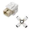 imageCable Matters 4Pack SC UPC Simplex Fiber Optic Keystone Coupler Jack OM1OM2OM3OM4 Multimode OS2 Single Mode Support
