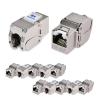 imageCable Matters UL Listed 10Gbps 6Pack RJ45 Shielded Cat6A  Cat6 Keystone Jack with Integrated Shutter12Pack