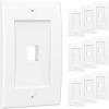 imageCable Matters UL Listed 10Pack 2 Port Keystone Wall Plate Cat6 Cat5e Ethernet Wall Plate in White1Port