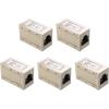 imageUL Listed Cable Matters 5Pack 10Gbps Shielded Cat 6A Ethernet Coupler Female to Female Ethernet Extender Adapter Cat6 Coupler Compatible with Cat6 Cat5e