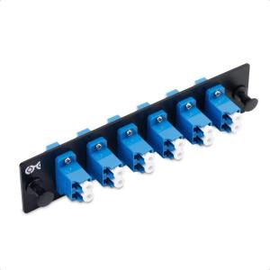 imageCable Matters 12 Fibers LC to LC OS2 Single Mode Fiber Patch Panel with 6 x LCLC UPC Duplex Fiber Optic Adapters  LGX Compatible