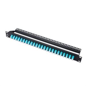 imageCable Matters 1U Fiber Patch Panel with 48 LC OM3OM4 Multimode Fiber Connectors