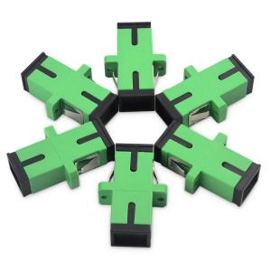 imageCable Matters 6Pack 10Gbps SC to SC APC Simplex OS2 Single Mode Fiber Optic Adapter OS2 APC Fiber Coupler Compatible with Verizon Fios and ATampampT FiberONT Replacement Cord