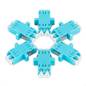 imageCable Matters 6Pack LC to LC UPC Duplex OM3OM4 Multimode Fiber Optic Adapter OM3OM4 LCLC Fiber Coupler
