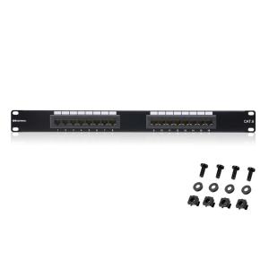 imageCable Matters UL Listed 16 Port Patch Panel Wall Mount or Rackmount IU Cat6 RJ45 Patch Panel for 10 Gb Ethernet Works with 19quot RacksCabinetsWallMount Brackets