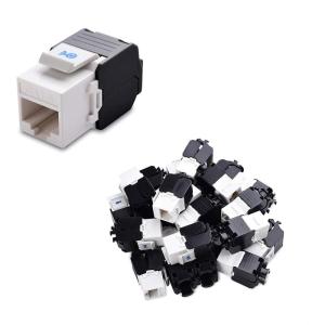 imageCable Matters UL Listed 25Pack 180 Degree RJ45 Keystone Jack Tool Free Keystone Jack