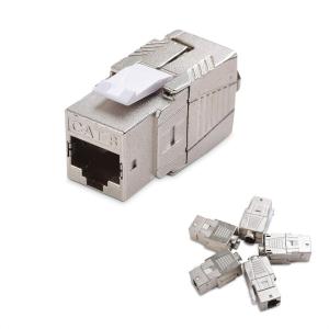 imageCable Matters UL Listed 5Pack 40Gbps Shielded RJ45 Cat 8 Cat8 Keystone Jack for Patch Panel Wall Plate