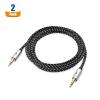 imageCable Matters 2Pack 35mm Audio Cable  6ft 35mm AuxiliaryAux Cord Male to Male 35 mm Audio Cable Headphone Cord  6 Feet  18 Meters6 ft