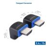 imageCable Matters 2Pack 48Gbps 8K Right Angle HDMI 21 Adapter with HDR Supports 8K60Hz  4K240Hz 90 Degree HDMI Adapter Male to Female Black