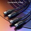 imageCable Matters 2Pack 5 Pin DIN MIDI Cable 5 Pin MIDI Cable  6 Feet6 ft