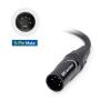 imageCable Matters 2Pack 5 Pin to 3 Pin DMX Lighting Cable  6 Inches 5Pin Male to 3Pin Female XLRDMX Adapter Cable Black