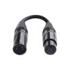 imageCable Matters 2Pack 5 Pin to 3 Pin DMX Lighting Cable  6 Inches 5Pin Male to 3Pin Female XLRDMX Adapter Cable Black