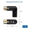 imageCable Matters 2Pack Adjustable Male to Female Right Angle XLR Adapter in Black XLR 90 Degree ampamp 120 Ohm 3PinXLR TerminatorDMX Terminator  Optimal Signal Integrity for Lighting and Audio System