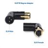 imageCable Matters 2Pack Adjustable Male to Female Right Angle XLR Adapter in Black XLR 90 Degree ampamp 120 Ohm 3PinXLR TerminatorDMX Terminator  Optimal Signal Integrity for Lighting and Audio System