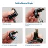 imageCable Matters 2Pack Adjustable Male to Female Right Angle XLR Adapter in Black XLR 90 Degree ampamp 120 Ohm 3PinXLR TerminatorDMX Terminator  Optimal Signal Integrity for Lighting and Audio System