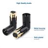 imageCable Matters 2Pack Adjustable Male to Female Right Angle XLR Adapter in Black XLR 90 Degree ampamp 120 Ohm 3PinXLR TerminatorDMX Terminator  Optimal Signal Integrity for Lighting and Audio System