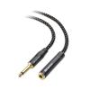 imageCable Matters 2Pack Braided 14 Inch Mono TS Extension Cable  6ft  18m Guitar Extension Cable 14 Instrument Cord Male to Female Black10 Feet