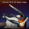 imageCable Matters 2Pack Braided 14 Inch TS Right Angle Electric Guitar Cable  6ft Straight to Right Angle Guitar Cord Instrument Cable for ElectricGuitar Bass AMP Mixer Equalizer6 ft