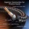 imageCable Matters 2Pack Braided 14 Inch TS Right Angle Electric Guitar Cable  6ft Straight to Right Angle Guitar Cord Instrument Cable for ElectricGuitar Bass AMP Mixer Equalizer3 ft