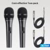 imageCable Matters 2Pack Cardioid Dynamic Vocal Microphones with 15 ft Cable 635mm Wired Microphone for SingingSinging Machine Karaoke Microphone