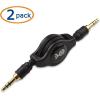 imageCable Matters 2Pack GoldPlated Retractable Aux Cable  25 Feet