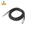 imageCable Matters 2Pack Headphone Extension Cable  10ft 35mm Extension Cable Aux Cord Extender Black10 ft