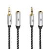 imageCable Matters 2Pack Headphone Extension Cable  10ft 35mm Extension Cable Aux Cord Extender Black15 ft