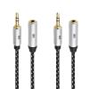 imageCable Matters 2Pack Headphone Extension Cable  10ft 35mm Extension Cable Aux Cord Extender Black3 ft