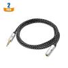 imageCable Matters 2Pack Headset Extension Cable  6ft TRRS with Mic Support 35mm Extension Cable Gaming Headset Extended Cord BlackBlack