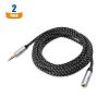 imageCable Matters 2Pack Headset Extension Cable  6ft TRRS with Mic Support 35mm Extension Cable Gaming Headset Extended Cord BlackBlack