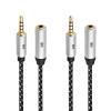 imageCable Matters 2Pack Headset Extension Cable  6ft TRRS with Mic Support 35mm Extension Cable Gaming Headset Extended Cord BlackBlack