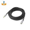 imageCable Matters 2Pack Headset Extension Cable  6ft TRRS with Mic Support 35mm Extension Cable Gaming Headset Extended Cord BlackBlack