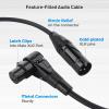 imageCable Matters 2Pack Right Angle XLR Cable Short XLR Microphone Cable  1ft OxygenFree Copper OFC Microphone Right Angle Cord Mic Cord Black15ft