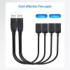 imageCable Matters 2Pack USB 20 Splitter 1 in 2 Out  1ft  30cm USB Power Splitter with BC 12 Charging Support USBA Male to Female Adapter with 480Mbps Data Transfer2Pack