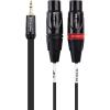 imageCable Matters 35mm 18 Inch TRS to 2 XLR Cable 6 ft Male to Female Aux to Dual XLR Breakout Cable10 ft