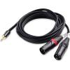 imageCable Matters 35mm 18 Inch TRS to 2 XLR Cable 6 ft Male to Female Aux to Dual XLR Breakout Cable10 ft