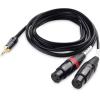 imageCable Matters 35mm 18 Inch TRS to 2 XLR Cable 6 ft Male to Female Aux to Dual XLR Breakout Cable6 ft