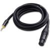 imageCable Matters 35mm to XLR Cable  6ft Male to Female 18 to XLR Cable XLRFemale to 35mm Cord for DSLR DV Camcorder Digital Voice Recorder or More Black6 ft