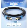 imageCable Matters 3Pack High Speed HDMI Cable 6 ft with 4K 60Hz 2K 144Hz FreeSync GSYNC and HDR Support for Gaming Monitor PC Apple TV and More3 Feet