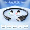 imageCable Matters 48Gbps 8K Micro HDMI to HDMI 21 Cable  66ft Supports 8K60Hz  4K240Hz with HDR MicroHDMI Cable Works with Digital Camera GoPro Raspberry Pi 5  Pi 4 Tablet and Laptop1 Foot