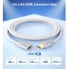 imageCable Matters 48Gbps Ultra HD 8K HDMI Extension Cable  33ft  1m Supports 8K60Hz  4K240Hz with HDR HDMI Male to Female Extender Cable Graphite BlackTitanium Silver