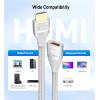 imageCable Matters 48Gbps Ultra HD 8K HDMI Extension Cable  33ft  1m Supports 8K60Hz  4K240Hz with HDR HDMI Male to Female Extender Cable Graphite BlackTitanium Silver