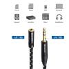 imageCable Matters 635mm to 35mm Headphone Adapter Cable 1 ft 14 Male to 18 Female 35mm to 14 Adapter AMP to Headphone Converter Cable in Black10 ft
