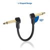 imageCable Matters 8Pack 6 Inches Braided Guitar Patch Cable Guitar Effect Pedal Cables with GoldPlated Connectors in Black